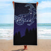 Capricorn Constellation Print Beach Towel