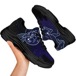 Capricorn Constellation Print Black Chunky Shoes