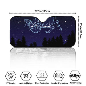 Capricorn Constellation Print Car Windshield Sun Shade