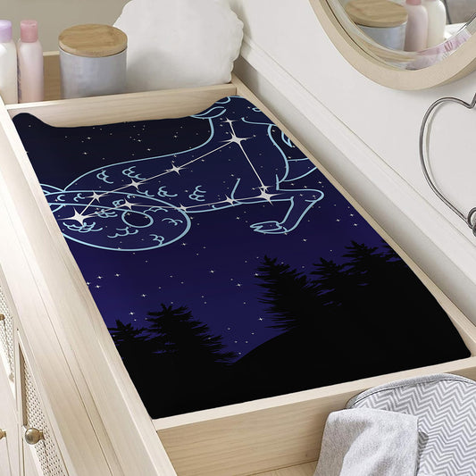 Capricorn Constellation Print Changing Pad Cover