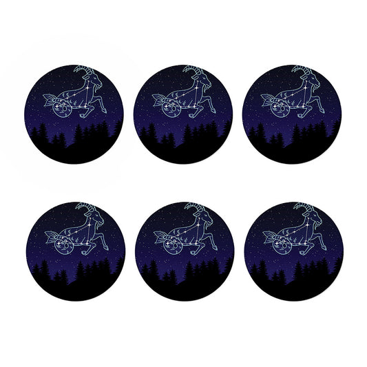Capricorn Constellation Print Coaster Set