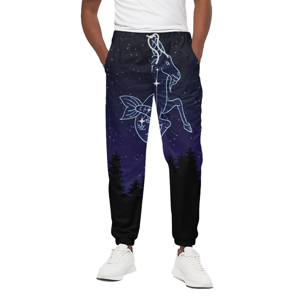 Capricorn Constellation Print Cotton Pants