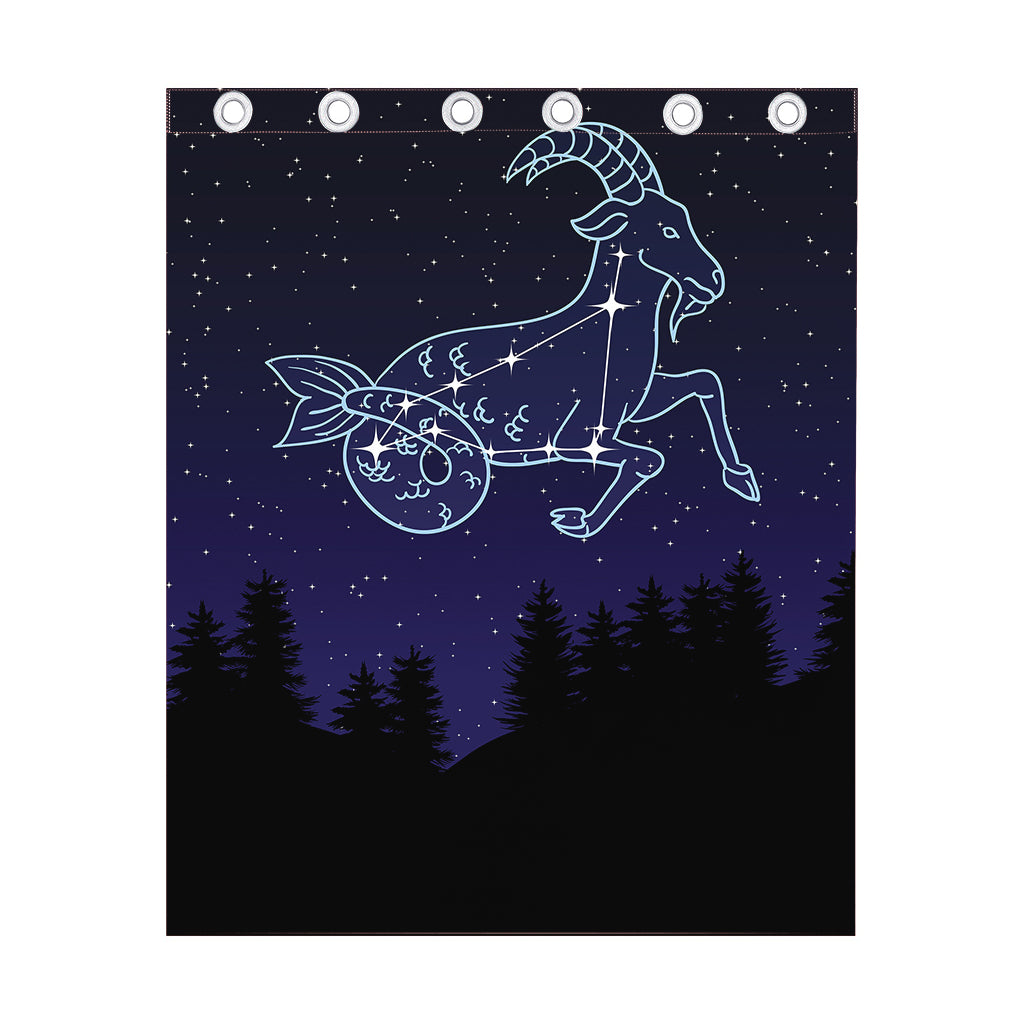 Capricorn Constellation Print Curtain