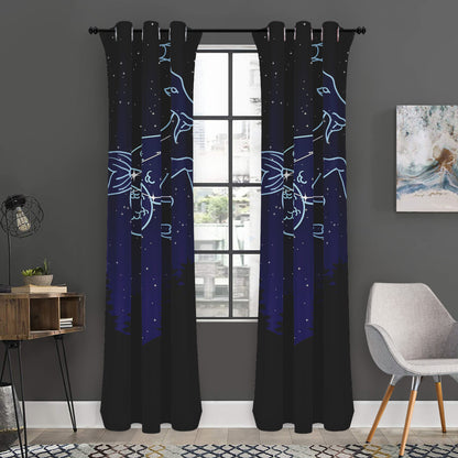 Capricorn Constellation Print Curtain