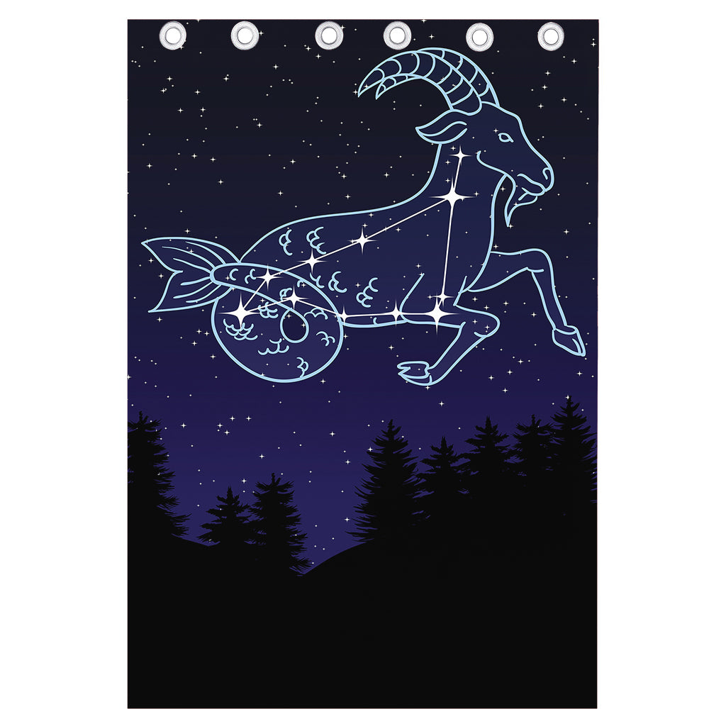 Capricorn Constellation Print Curtain