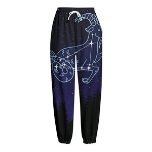 Capricorn Constellation Print Fleece Lined Knit Pants