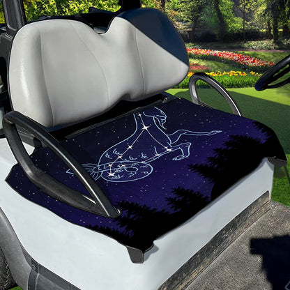 Capricorn Constellation Print Golf Cart Seat Cover