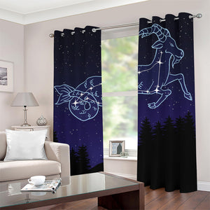 Capricorn Constellation Print Grommet Curtains