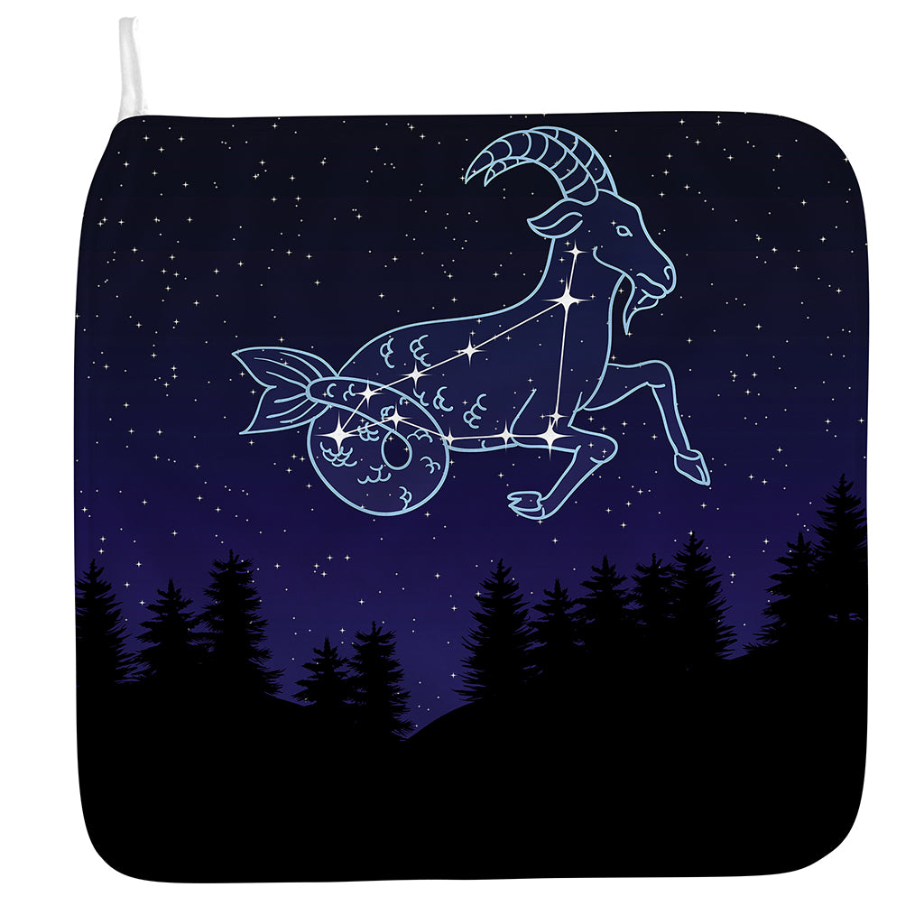 Capricorn Constellation Print Hand Towel