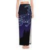 Capricorn Constellation Print High Slit Maxi Skirt