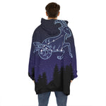 Capricorn Constellation Print Hoodie Blanket