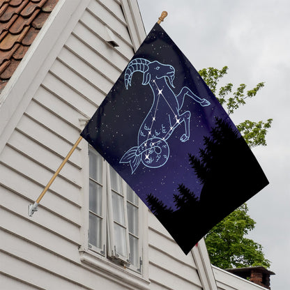 Capricorn Constellation Print House Flag