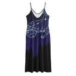 Capricorn Constellation Print Jersey Midi Cami Dress