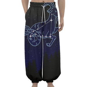 Capricorn Constellation Print Lantern Pants