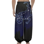 Capricorn Constellation Print Lantern Pants