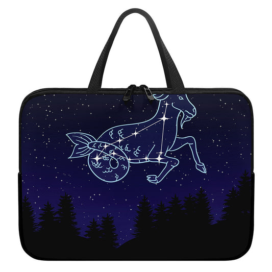 Capricorn Constellation Print Laptop Sleeve With Handle