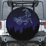 Capricorn Constellation Print Leather Spare Tire Cover