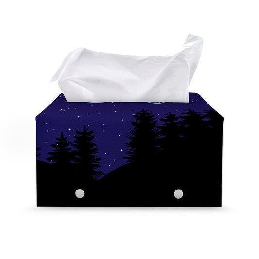 Capricorn Constellation Print Leather Tissue Box Cover