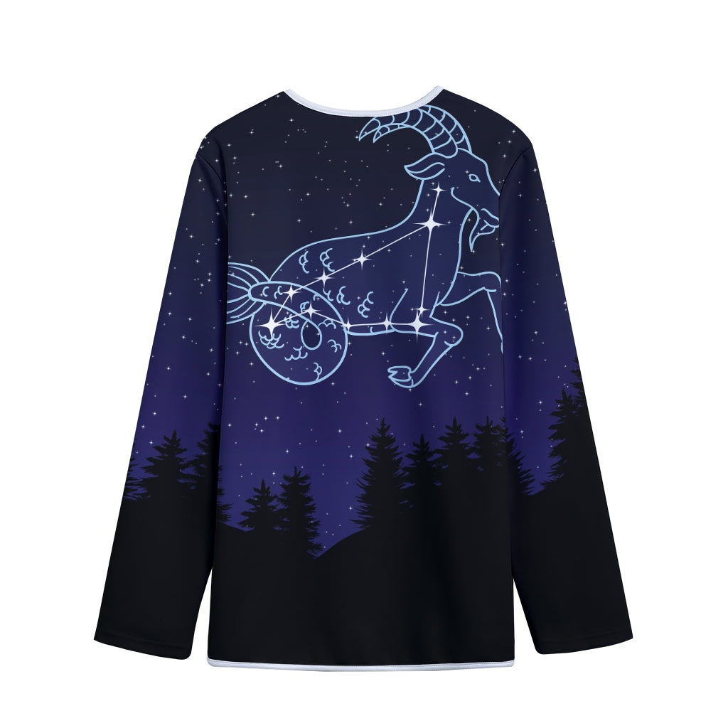 Capricorn Constellation Print Long Sleeve Short Coat