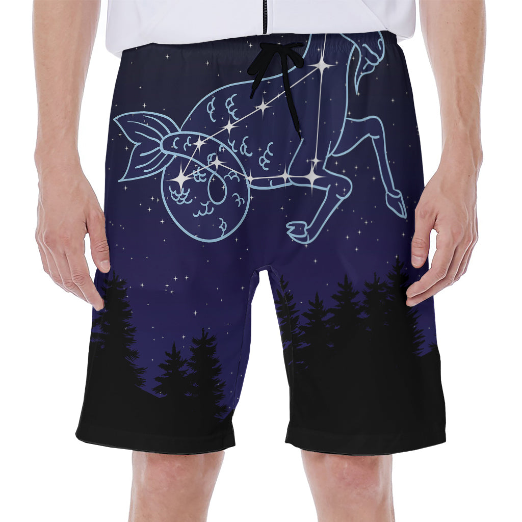 Capricorn Constellation Print Men's Beach Shorts