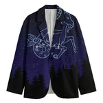 Capricorn Constellation Print Men's Blazer