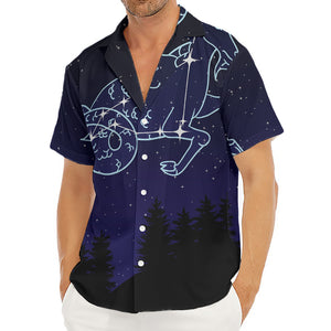 Capricorn Constellation Print Men's Deep V-Neck Shirt