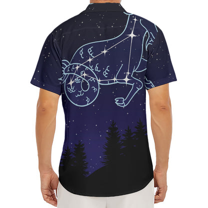 Capricorn Constellation Print Men's Deep V-Neck Shirt