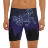 Capricorn Constellation Print Men's Long Boxer Briefs