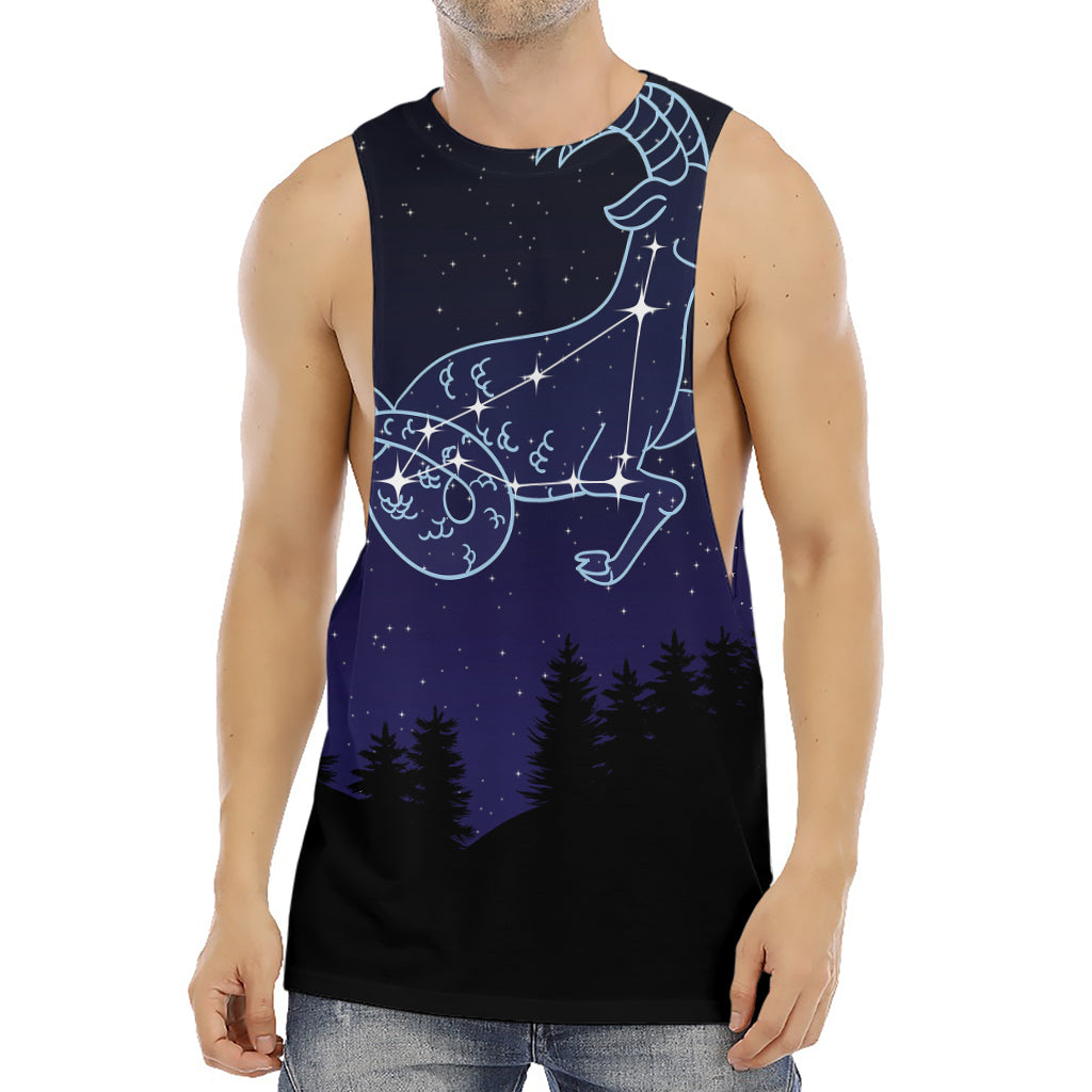 Capricorn Constellation Print Men's Muscle Tank Top