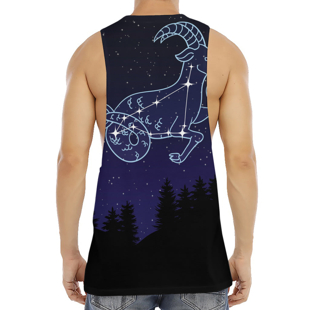 Capricorn Constellation Print Men's Muscle Tank Top