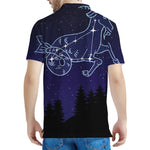 Capricorn Constellation Print Men's Polo Shirt