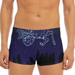 Capricorn Constellation Print Men's Short Boxer Briefs