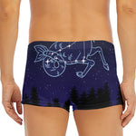 Capricorn Constellation Print Men's Short Boxer Briefs