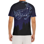 Capricorn Constellation Print Men's Short Sleeve Rash Guard