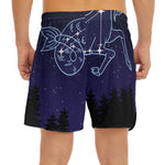 Capricorn Constellation Print Men's Split Running Shorts