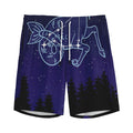 Capricorn Constellation Print Men's Athletic Shorts