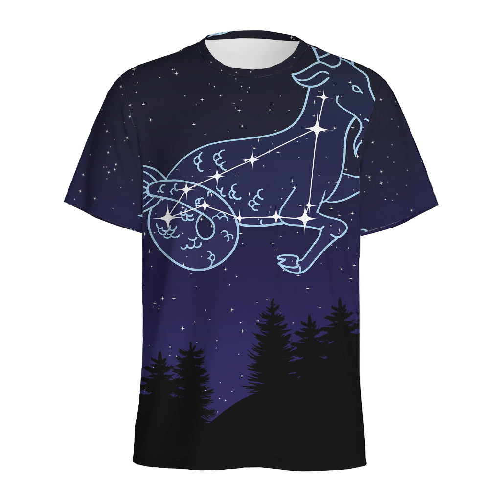 Capricorn Constellation Print Men's Sports T-Shirt