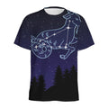 Capricorn Constellation Print Men's Athletic T-Shirt