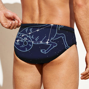 Capricorn Constellation Print Men's Swim Briefs