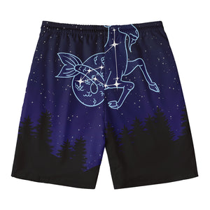 Capricorn Constellation Print Men's Swim Trunks