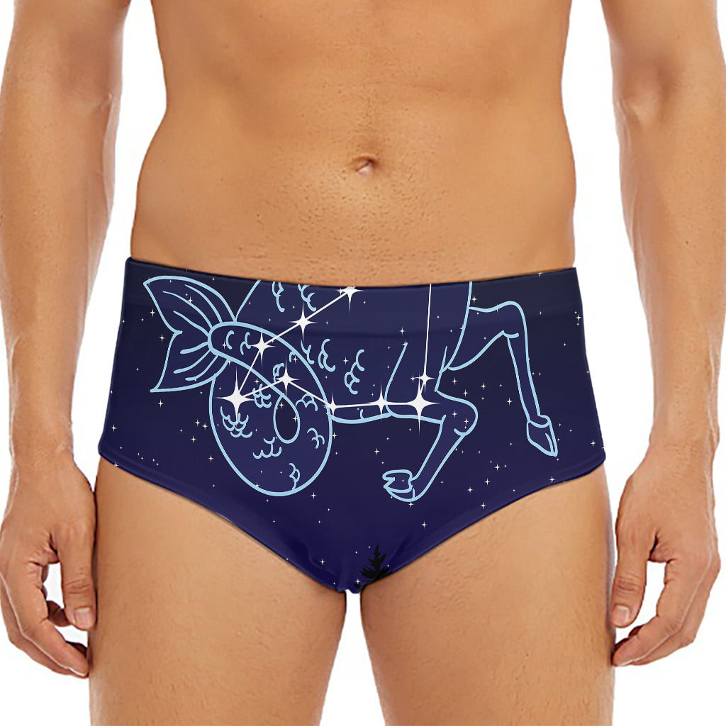 Capricorn Constellation Print Men's Triangle Swim Briefs
