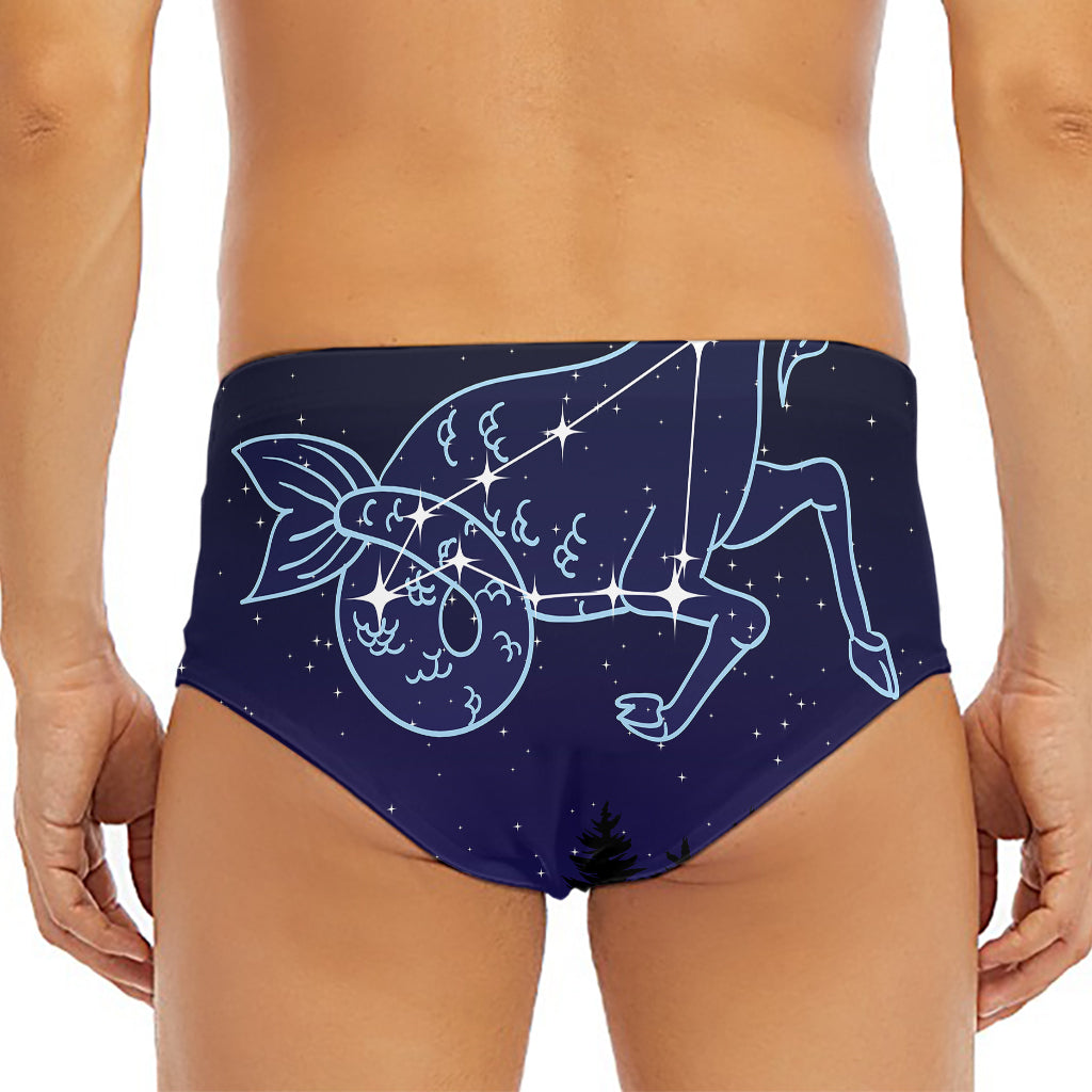 Capricorn Constellation Print Men's Triangle Swim Briefs