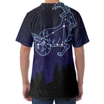 Capricorn Constellation Print Men's Velvet T-Shirt