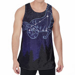 Capricorn Constellation Print Men's Velvet Tank Top