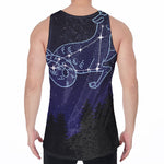 Capricorn Constellation Print Men's Velvet Tank Top