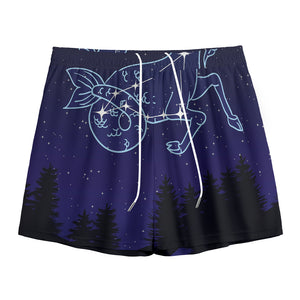 Capricorn Constellation Print Mesh Shorts