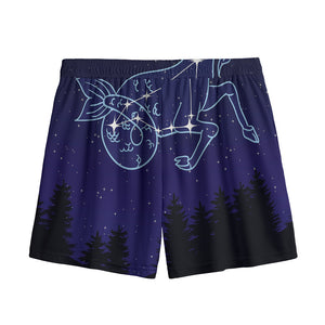 Capricorn Constellation Print Mesh Shorts