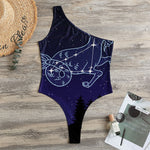 Capricorn Constellation Print One Shoulder Bodysuit