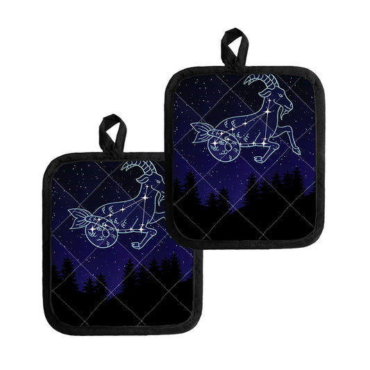 Capricorn Constellation Print Pot Holders