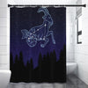 Capricorn Constellation Print Premium Shower Curtain